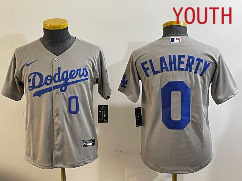 Youth New York Yankees #0 Flaherty grey 2024 Nike MLB Jersey 202411203